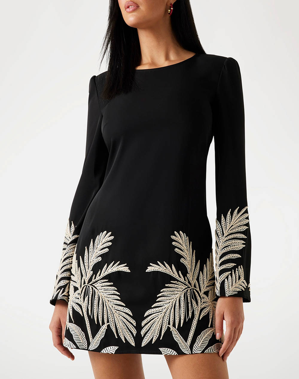 Guess Ls Angele Placed Mini Dress Women Women Clothes Dresses Black Synthetic W5Yk10Whcu2 Jblk Female Dresses Black