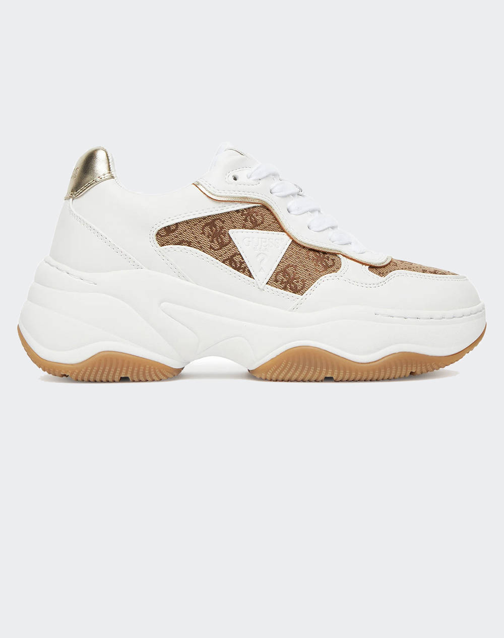 Guess Hapyy4 Women''S Shoes Women Footwear Sneakers Offwhite Imitation Leather,Synthetic Flthp4Fal12 Beibr Female Sneakers