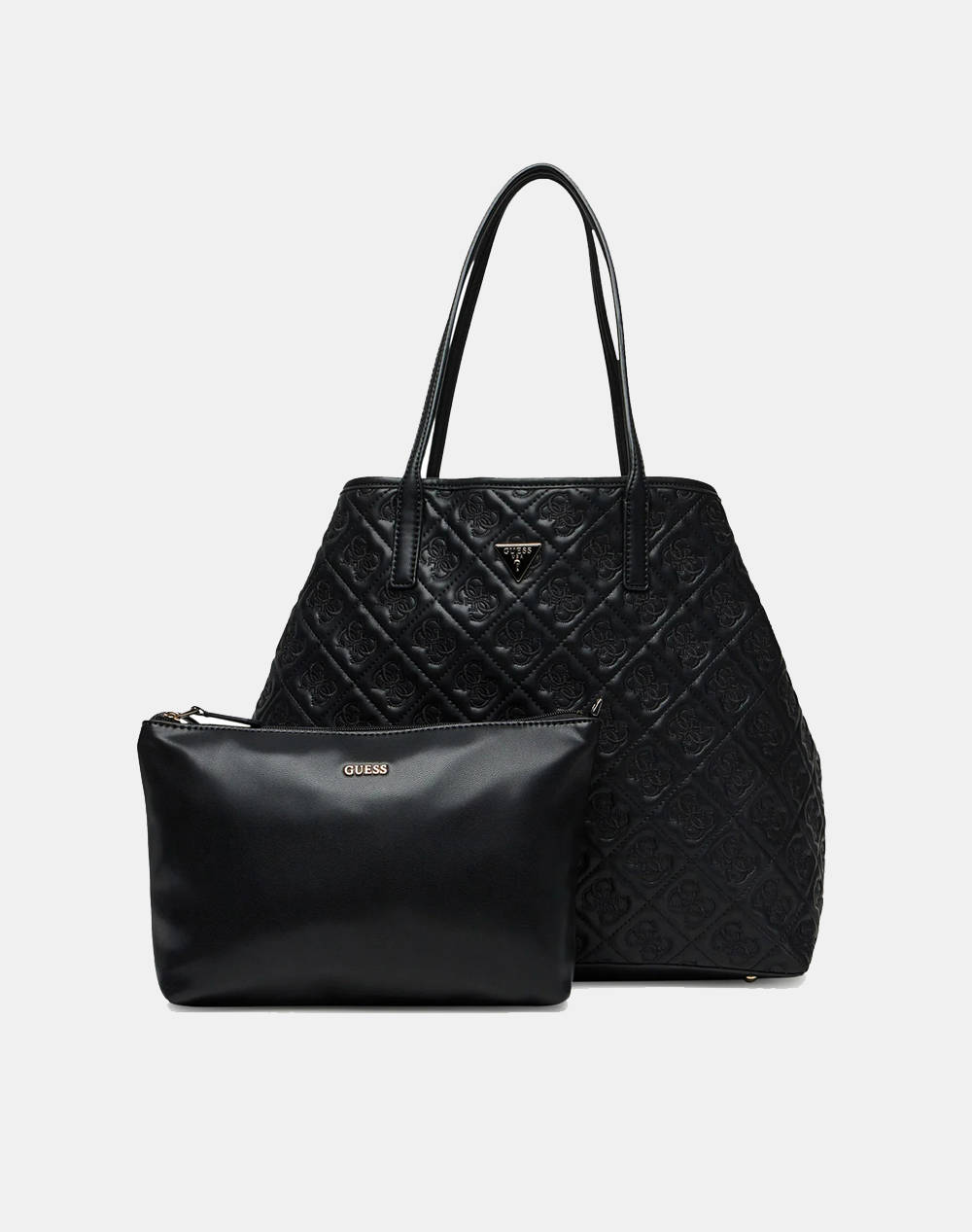 Guess Adelasia Large 2 In 1 Tote Bag Women (Dimensions: 43 X 35 X 21Cm.) Women Accessories Bags Black Imitation Leather,Denim Hwql9658240 Bla Female