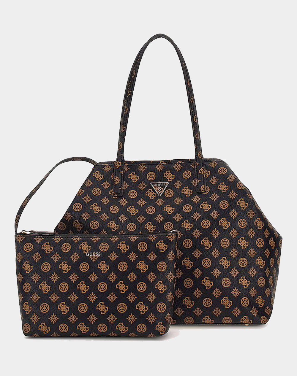 Guess Victtoria Lrg 2 In 1 Tote Bag For Women (Dimensions: 40 X 32 X 20Cm.) Women Accessories Bags Darkbrown Imitation Leather Hwepq951429 Bro Female