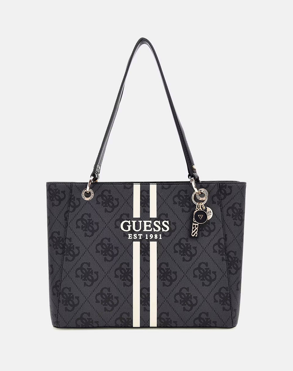 Guess Noelle Ii Tote Bag Women (Dimensions: 37 X 26 X 10Cm.) Women Accessories Bags Darkslategrey Imitation Leather,Cotton Hwos9672250 Clo Female Bags
