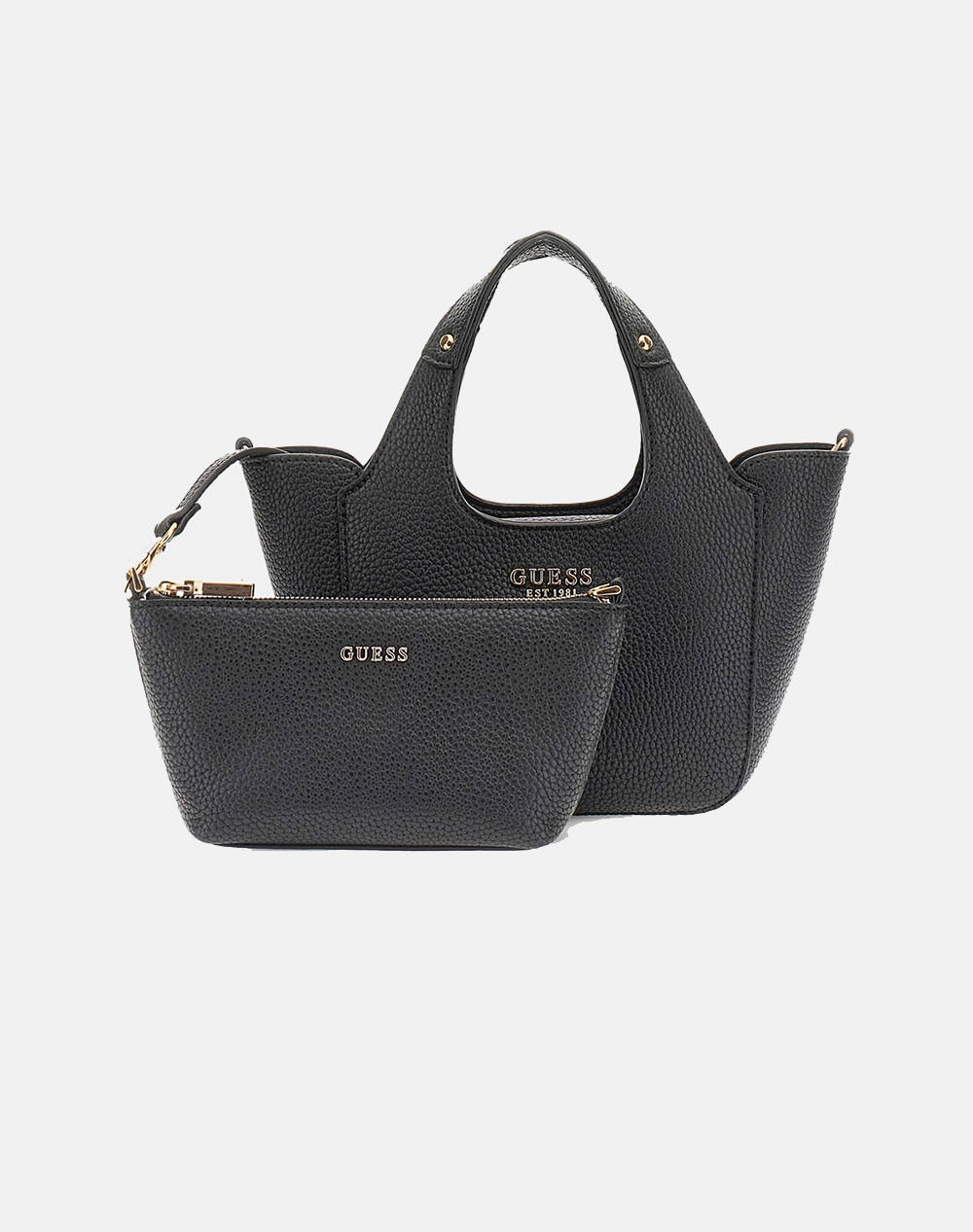 Guess Calista 2 In 1 Mini Tote Bag Women (Dimensions: 27 X 17 X 8Cm.) Women Accessories Bags Black Imitation Leather Hwbg7334750 Bla Female Bags Black