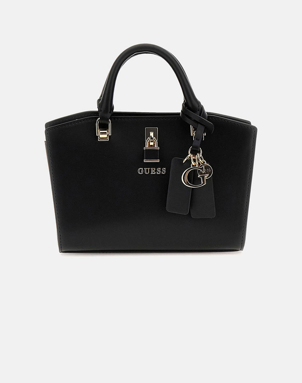 Guess Queensland Mini Satchel Bag Women (Dimensions: 22 X 14 X 8Cm.) Women Accessories Bags Black Imitation Leather Hwvg9655760 Bla Female Bags Black