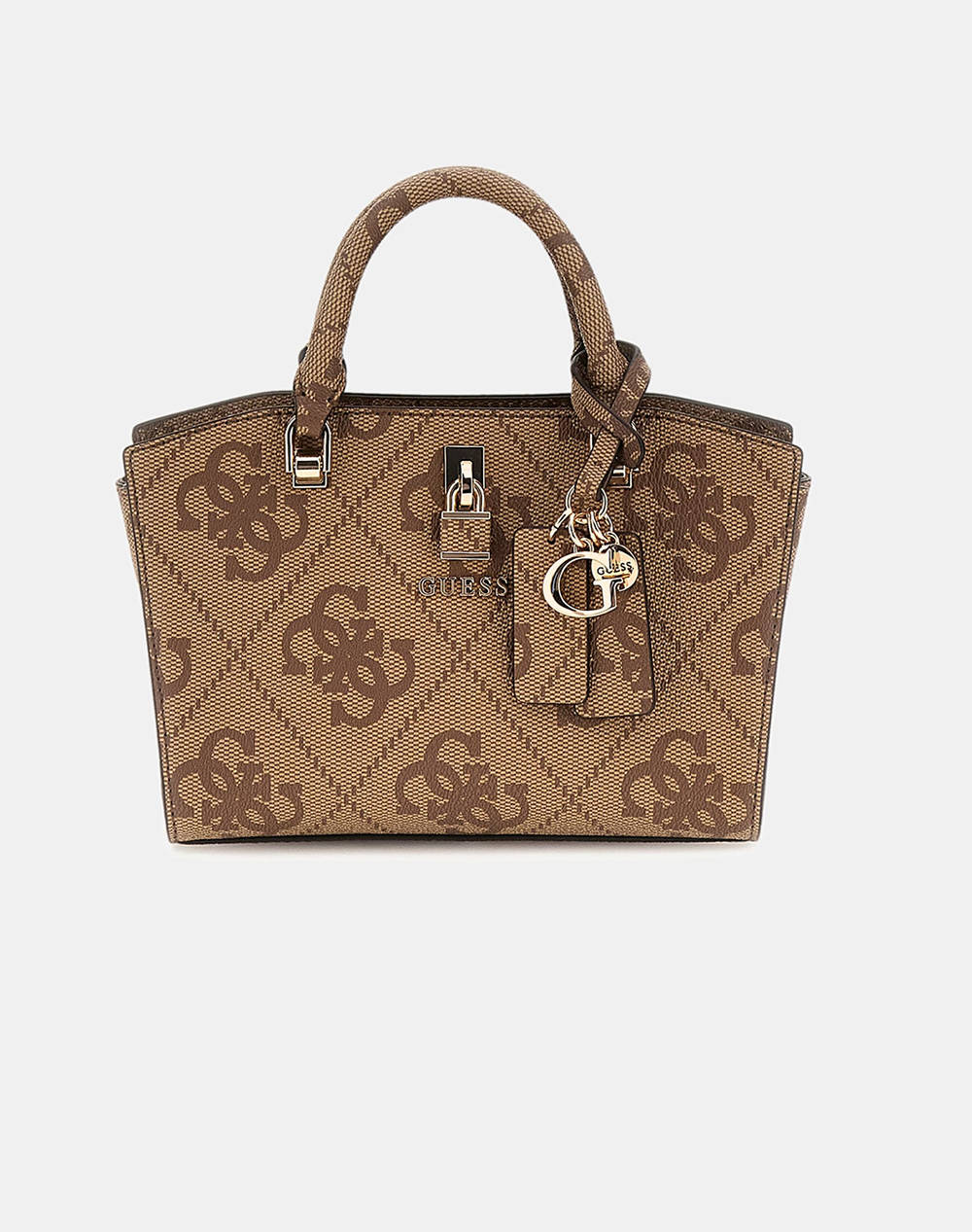 Guess Queensland Mini Satchel Bag Women (Dimensions: 22 X 14 X 8Cm.) Women Accessories Bags Tan Imitation Leather Hwos9655760 Ltl Female Bags