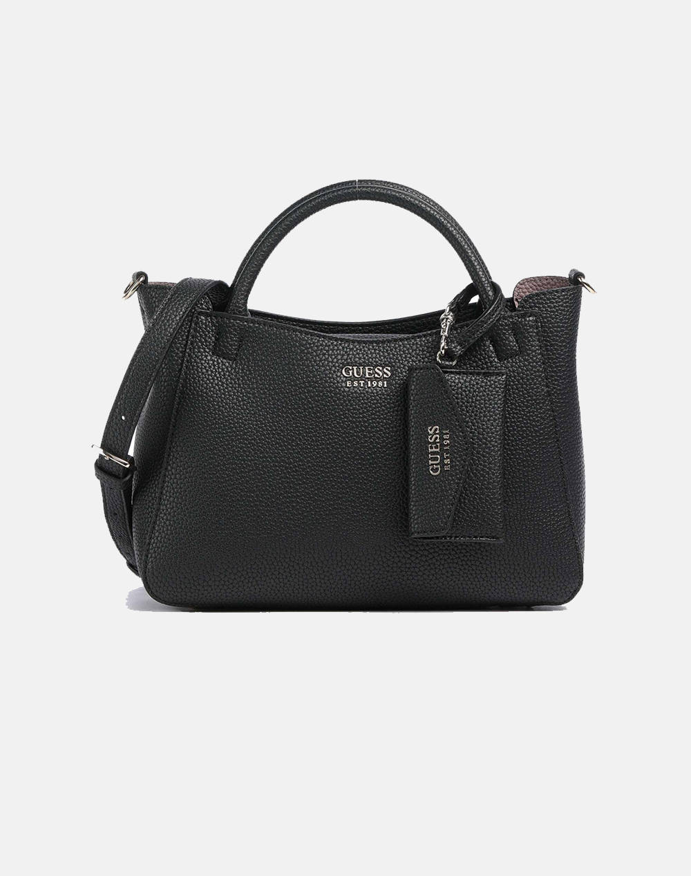 Guess Brenton Sml Girlfriend Satchel Bag Women (Dimensions: 28 X 21 X 10Cm.) Women Accessories Bags Black Imitation Leather Hwpg9648050 Bla Female