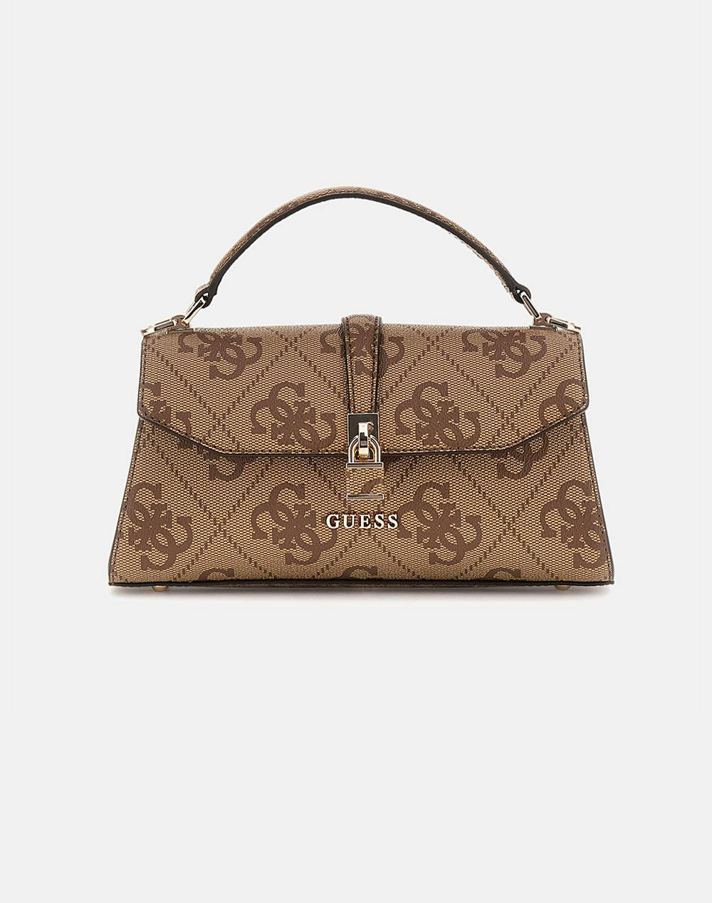 Guess Queensland Top Handle Flap Bag Women (Dimensions: 25 X 10 X 6Cm) Women Accessories Bags Tan Synthetic Hwos9655200 Ltl Female Bags