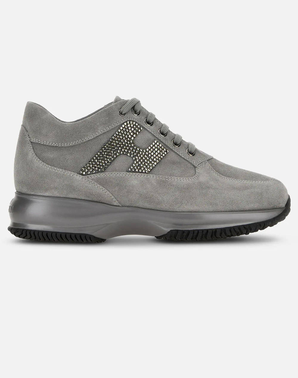 Women Footwear Sneakers Gray Suede Hxw00N02011 Uh6B601 Female Sneakers