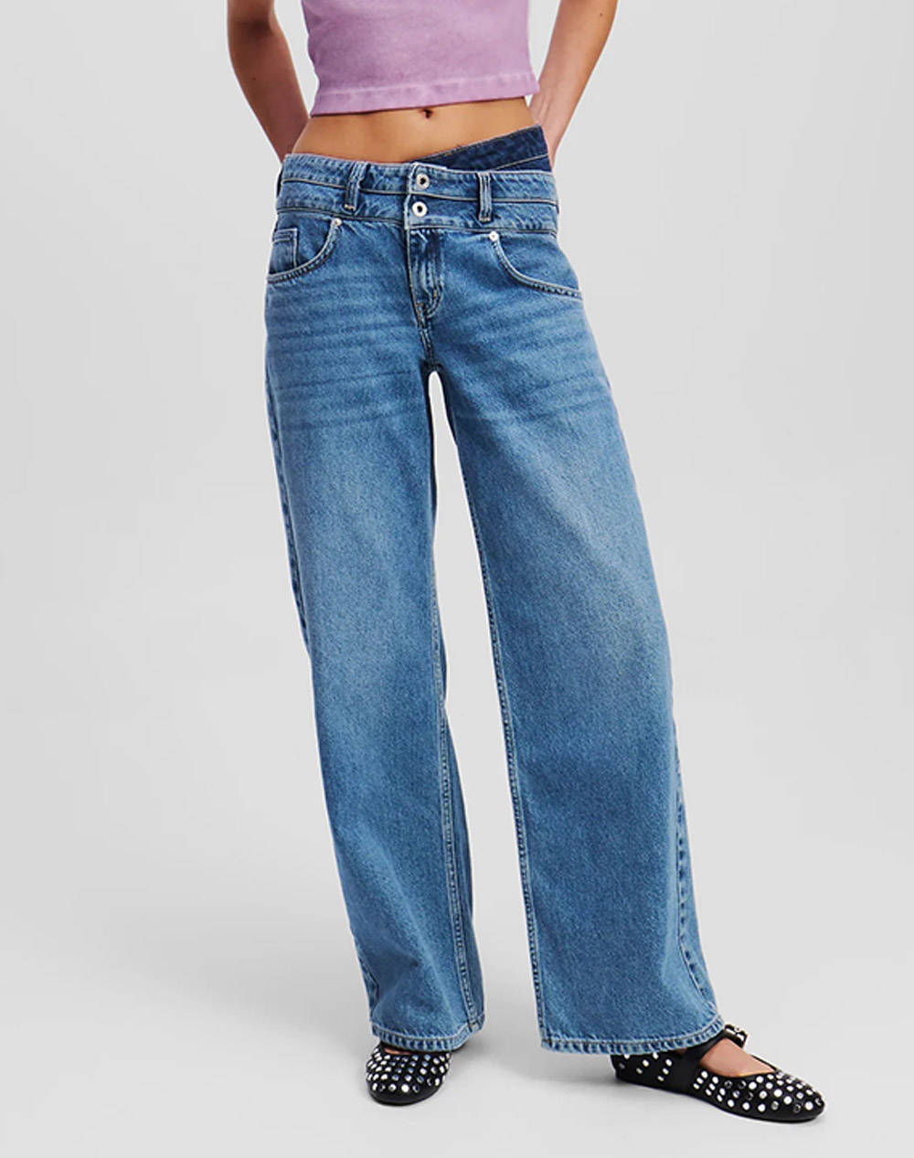 Karl Lagerfeld Jeans Klj Mr Relaxed Wb Denim Women Clothes Trousers Jeans/5P/Cargo Denimlightblue Cotton A3W10072 1Ek Female Jeans/5P/Cargo Blue