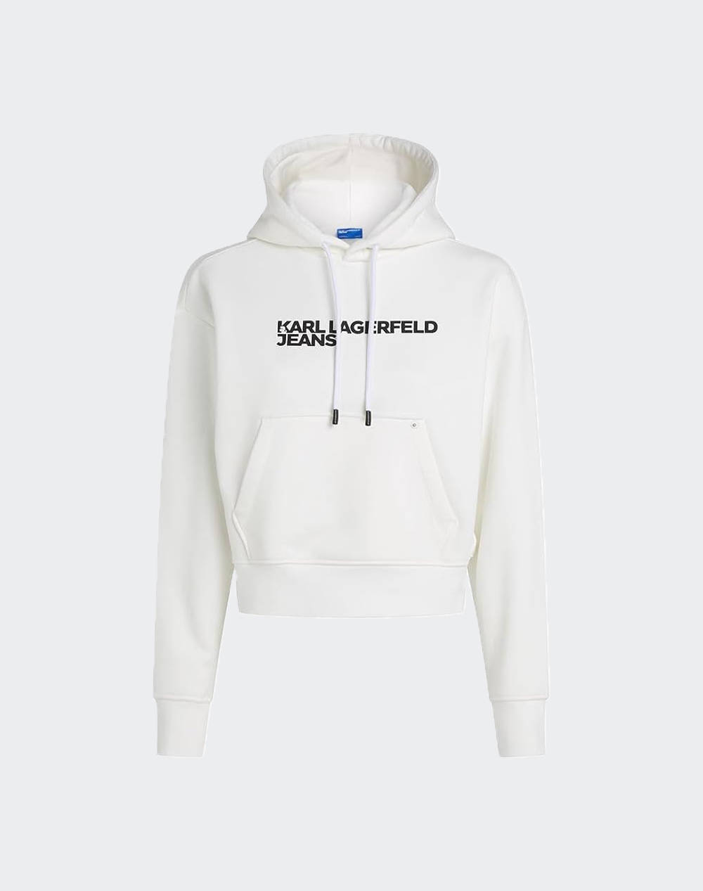 Karl Lagerfeld Jeans Klj Reg Logo Hoodie Women Clothes Tops Sweatshirts White Cotton,Synthetic A2W20053 100 Female Sweatshirts