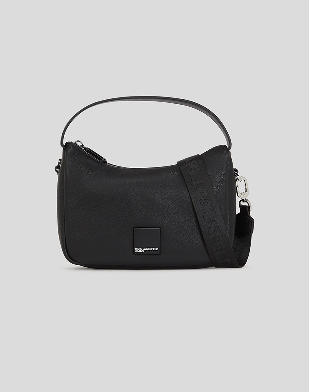 Karl Lagerfeld Jeans Klj Box Logo Soft Mini Hobo (Dimensions: 24 X 16 X 8.5Cm) Women Accessories Bags Black Imitation Leather,Synthetic A3W30207 999