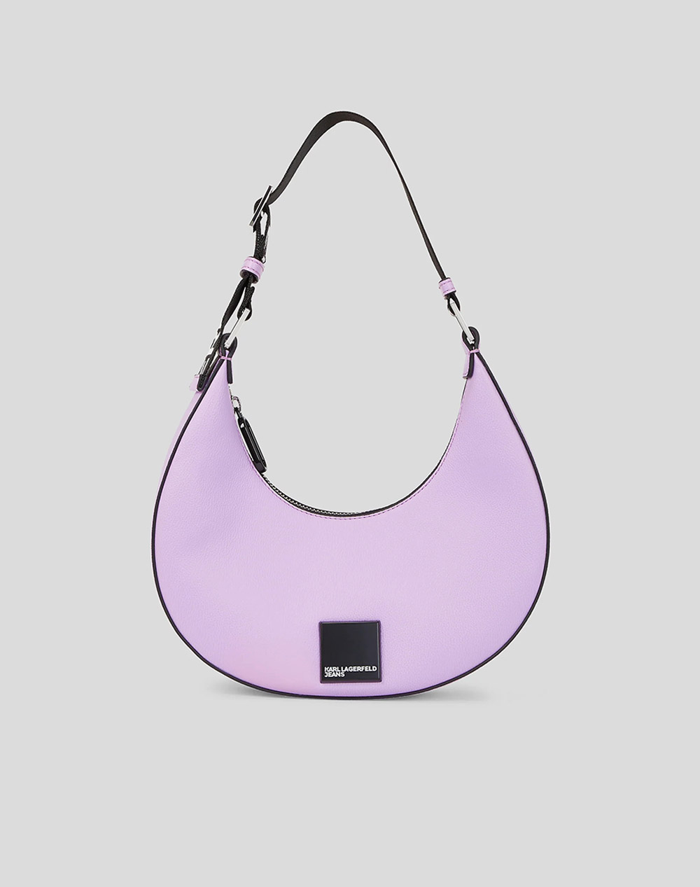 Karl Lagerfeld Jeans Klj Box Logo Halfmoon Bag Women Accessories Bags Lilac Imitation Leather A3W30203 740 Female Bags
