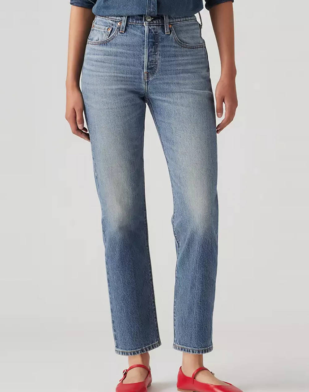 Levis 501 Crop Women Clothes Trousers Jeans/5P/Cargo Denimblue Cotton,Lycra 36200 0345 0345 Female Jeans/5P/Cargo Blue