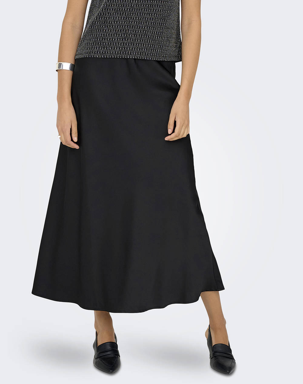 Only Onlmika Vis Satin Long Skirt Wvn Γυναικα Ρουχα Φουστες Black Βισκοζ,Συνθετικο 15361200 Black - Koolfly