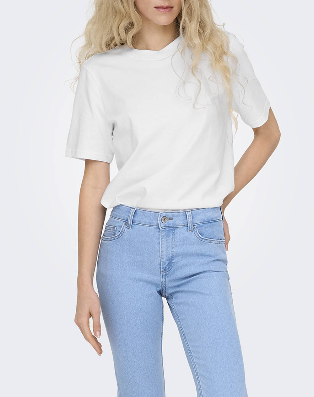 Only Onlmonja Life S/S Tee Jrs Noos Women Clothes Tops T Shirts White Cotton 15320892 White Female T-Shirts