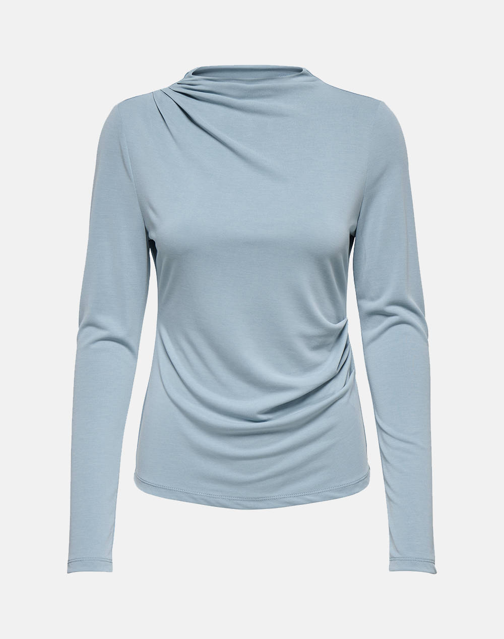 Only Onlfree Life L/S Drape Top Jrs Women Clothes Tops Tops/Bodies Lightblue Synthetic 15356320 Arona Female Tops/Bodies Blue