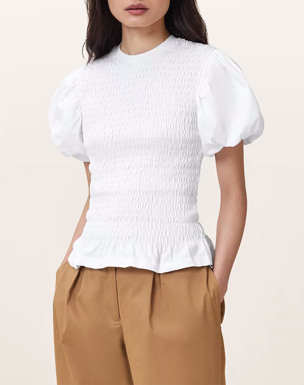 All Saints Dael Top Γυναικα Ρουχα Μπλουζες Τοπ/Κορμακια White Βαμβακι W013jd Optic White - Koolfly