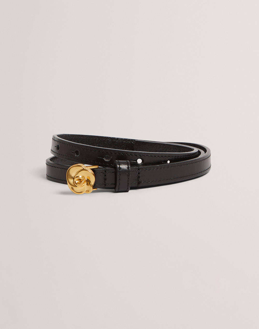 Ted Baker Roossi Leather Belt With Rose Hardware Women Accessories Belts Black Leather 280898 Black Female Belts Black