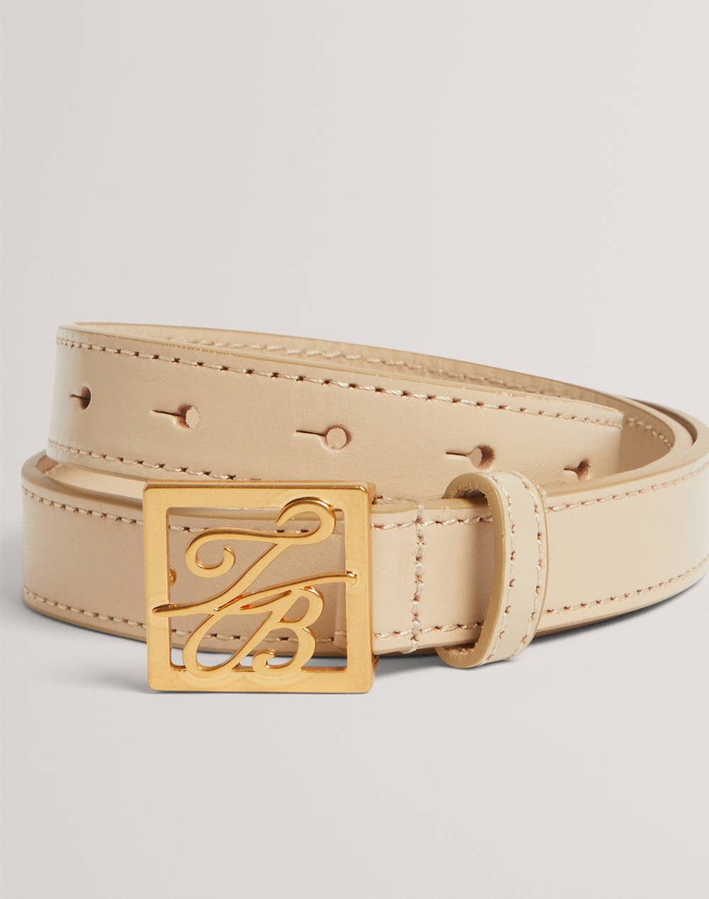 Women Accessories Belts Cream Leather 280897 Cream Female Belts