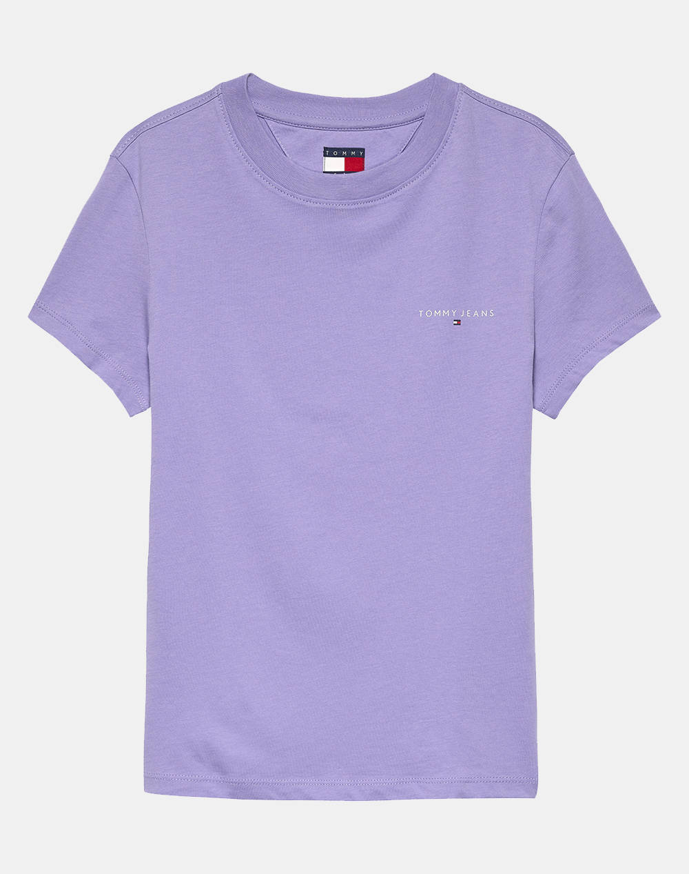 Tommy Jeans Tjw Slim Linear Ss Tee Ext Women Clothes Tops T Shirts Purple Cotton Dw0Dw21164 W0E Female T-Shirts