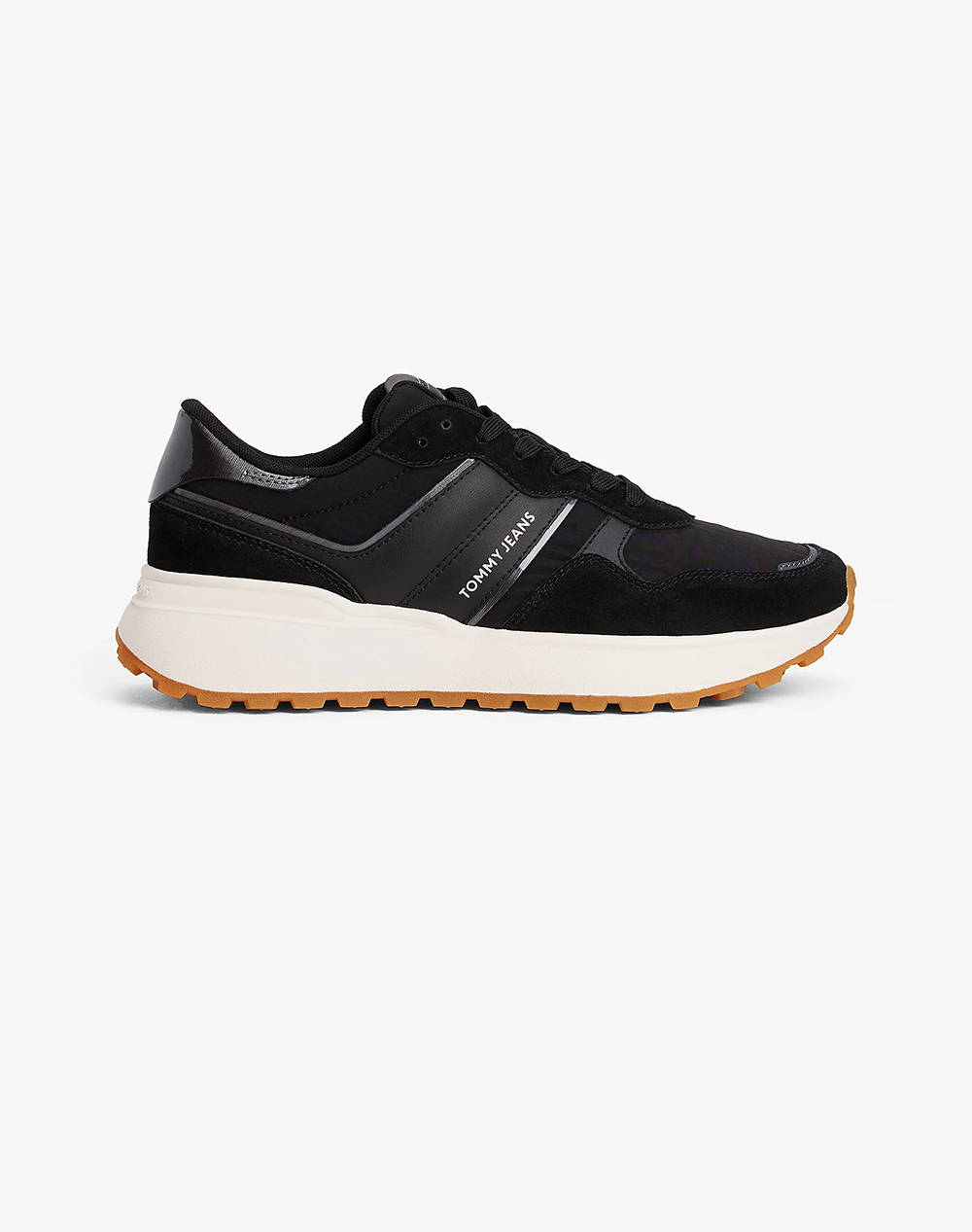 Tommy Jeans Tjw Cleated Runner Women Footwear Sneakers Black Suede En0En02861 Bds Female Sneakers Black