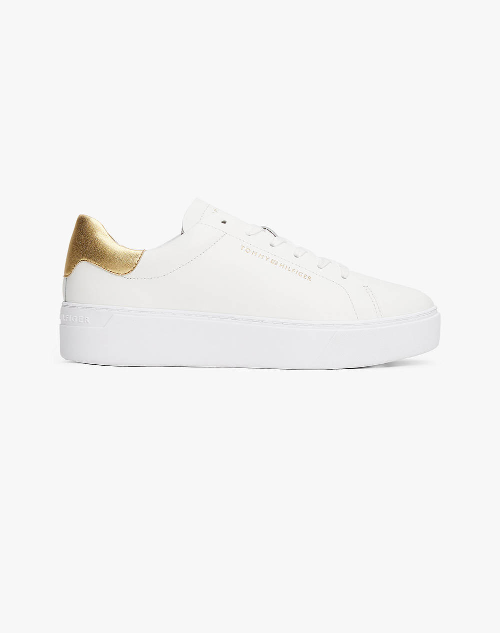 Tommy Hilfiger Essential Platform Court Sneaker Women Footwear Sneakers White Leather Fw0Fw08756 0Ht Female Sneakers