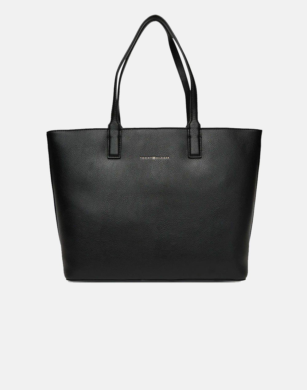 Tommy Hilfiger Th Logotape Tote (Dimensions: 44 X 15 X 28.5Cm.) Women Accessories Bags Black Imitation Leather Aw0Aw17449 Bds Female Bags Black