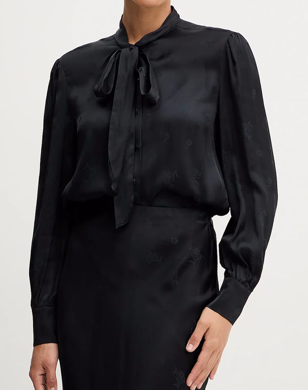 Twinset Πουκαμισο Γυναικα Ρουχα Πουκαμισα Black Βισκοζ 252Tt2361 00006