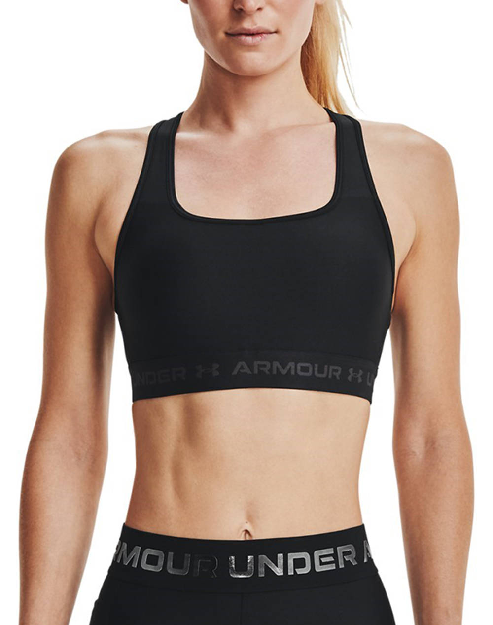 Under Armour Ua Crossback Mid Bra Γυναικα Αθλητικα Ανω Ενδυση Μπουστακια Black Με Ελαστανσυνθετικο 1361034 001
