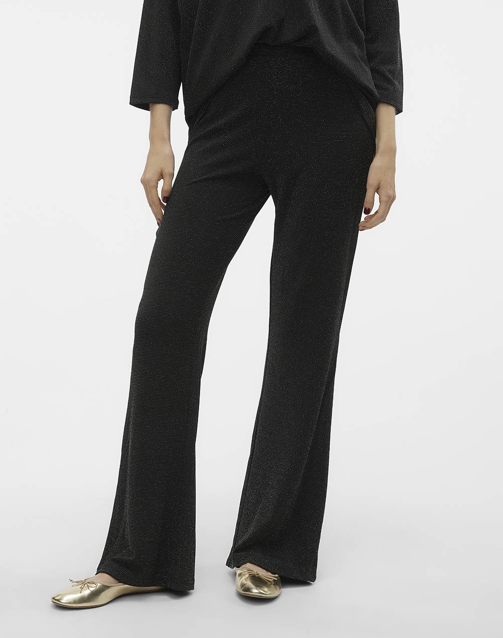 Vero Moda Vmkanva Hw Pant Jrs Ga Γυναικα Ρουχα Παντελονια Υφασματινα Black Με Ελαστανσυνθετικο 10296871 Blacksilverlurex