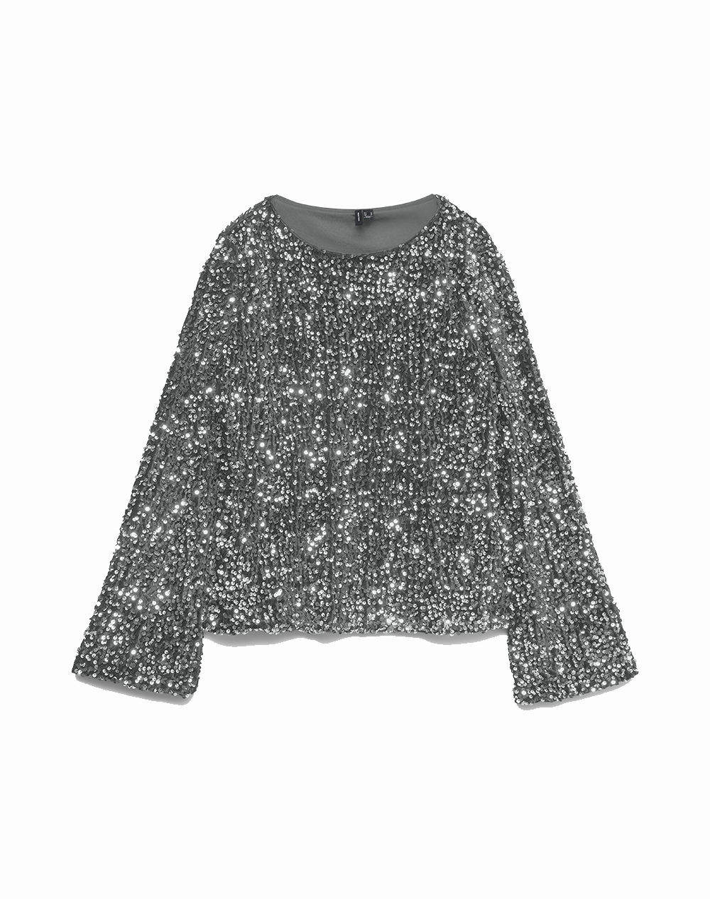 Vero Moda Vmbella Ls Boatneck Sq Top Jrs Ga Γυναικα Ρουχα Μπλουζες Τοπ/Κορμακια Metallicsilver Συνθετικο 10335722 Griffingriffinsequins - Koolfly