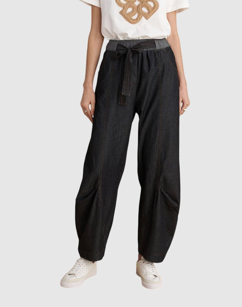 Attrattivo Pants Women Clothes Trousers Fabric Trousers Black Cotton 91253002 Mayro Female Fabric Trousers Black