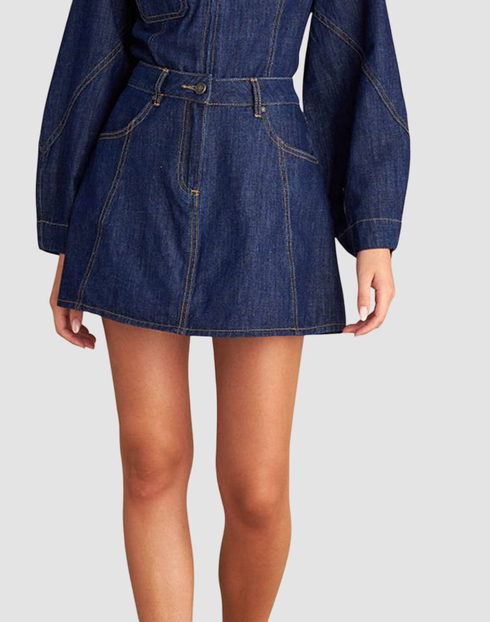 Attrattivo Skirt Women Clothes Skirts Jeanblue Cotton,Synthetic 9922681 Mple Female Skirts Blue