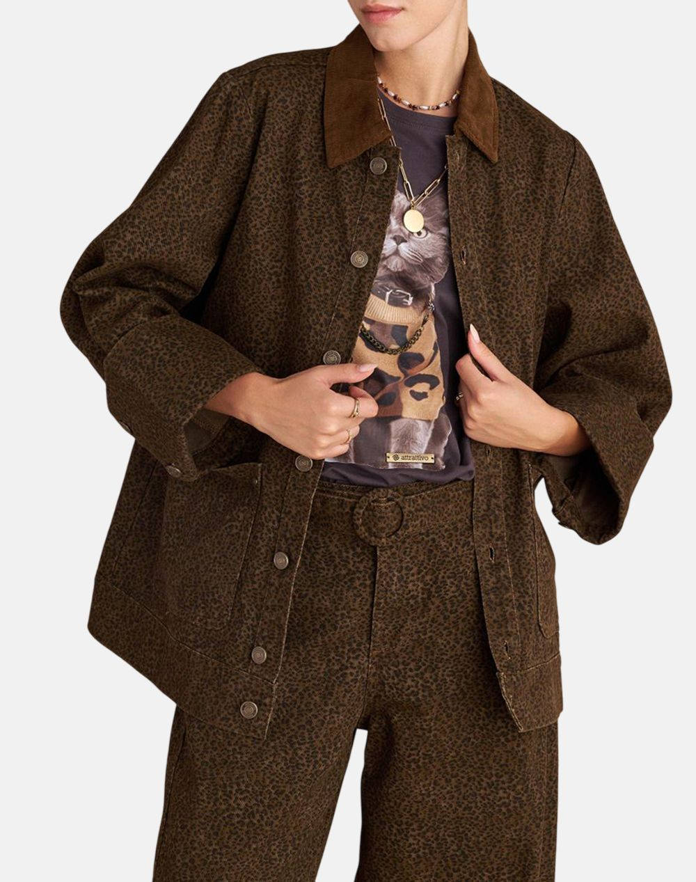 Attrattivo Jacket Women Clothes Outerwear Blazers Brown Cotton 9922237 Choco Female Blazers Brown