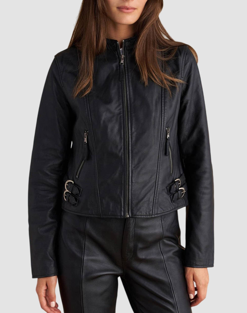 Attrattivo Jacket Women Clothes Outerwear Outerwear Jackets Black Leather 9921521 Mayro Female Jackets Black