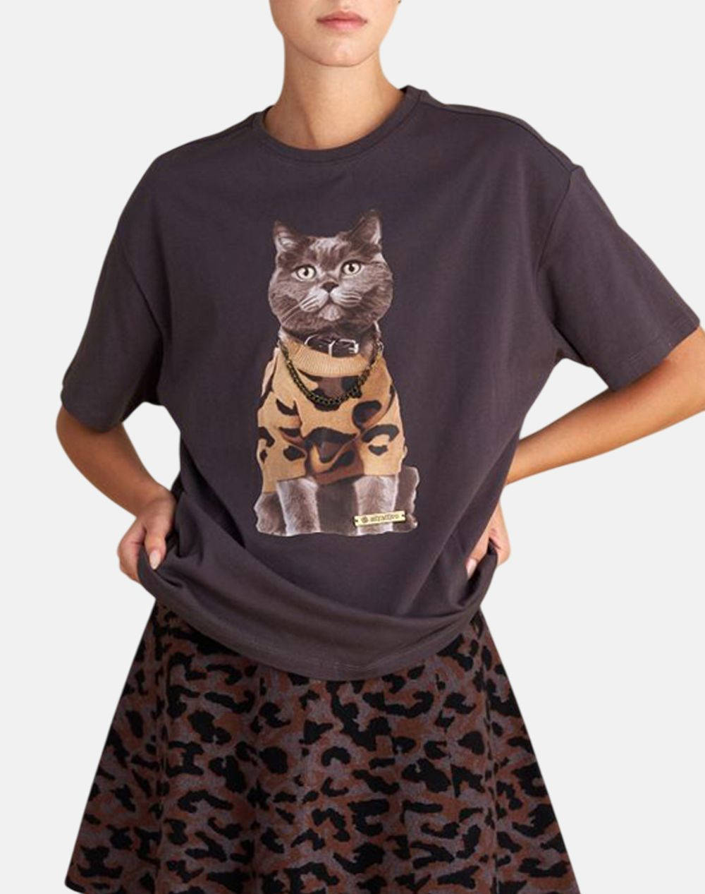 Attrattivo T Shirt Women Clothes Tops T Shirts Darkgray Cotton 9921808 Almbl Female T-Shirts