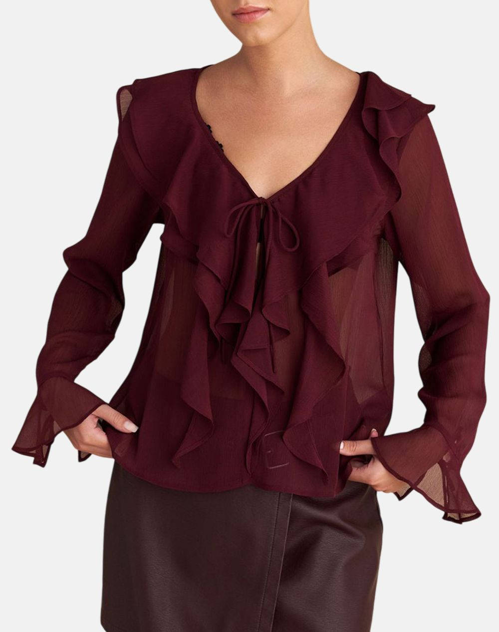 Attrattivo Top Women Clothes Tops Tops/Bodies Bordeux Synthetic 9922411 Bordo Female Tops/Bodies
