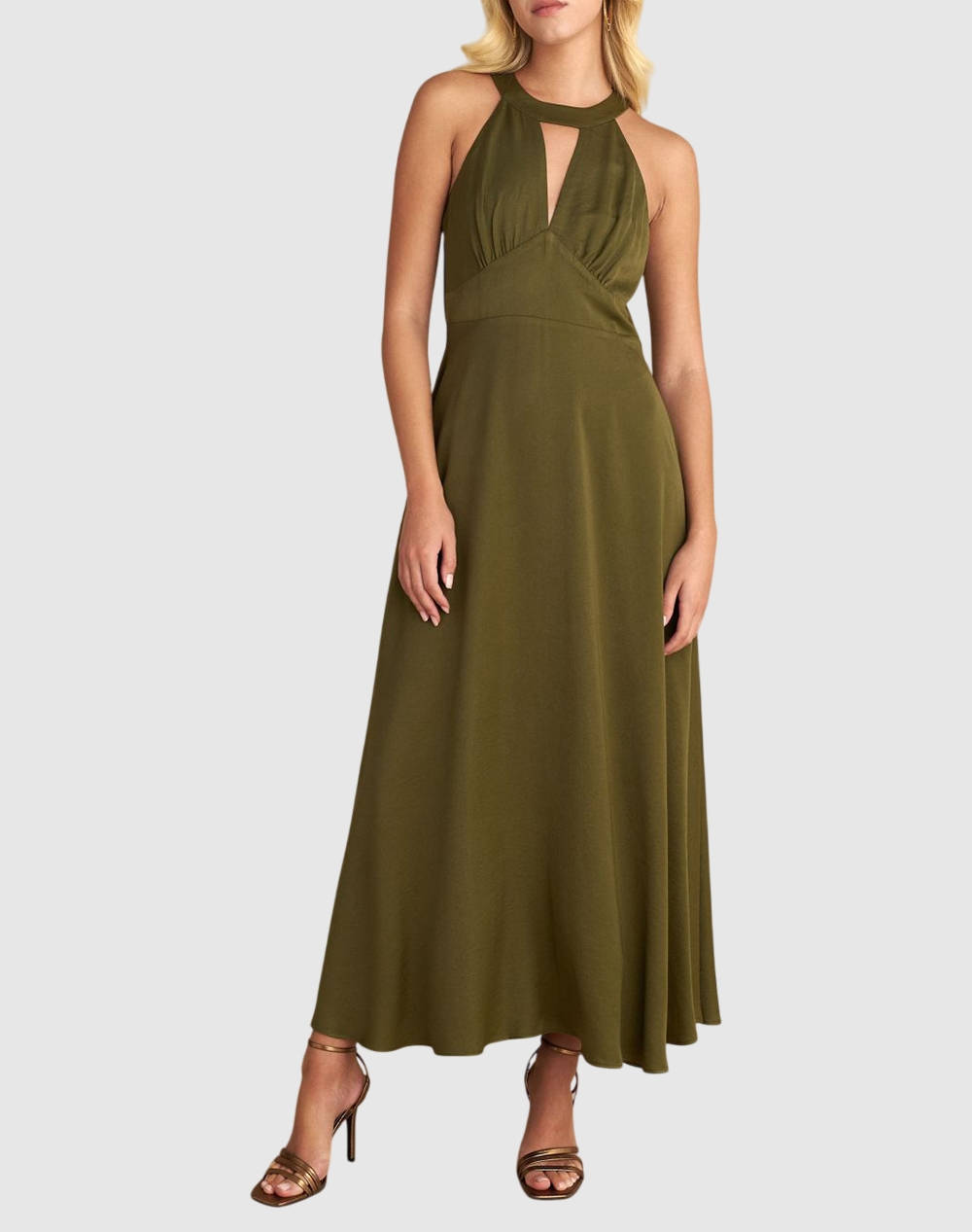 Attrattivo Dress Women Clothes Dresses Olive Viscose,Synthetic 92255797 Ladi Female Dresses