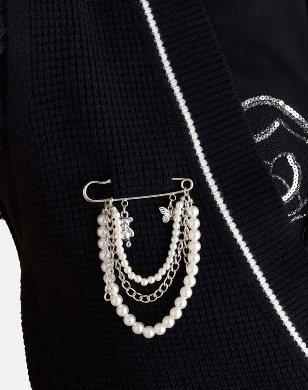 Attrattivo Brooch Synthetic, Metallic Women Accessories Jewellery Mixed Synthetic 9W23201 Silve Female Jewellery