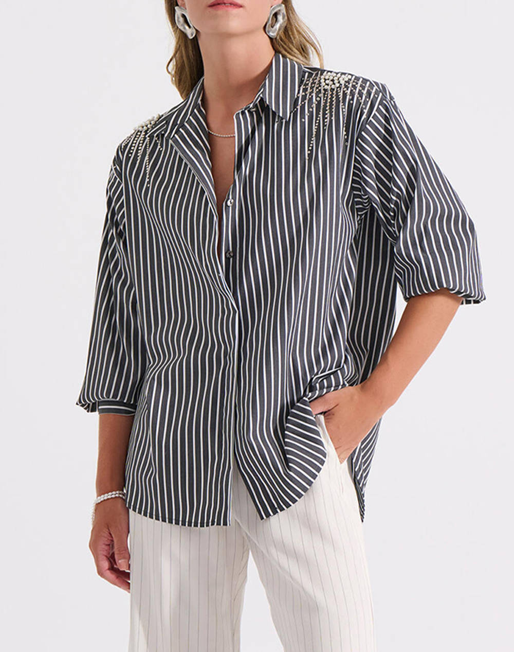 Bill Cost Shirt Women Clothes Shirts Black Cotton,Elastic,Synthetic 10 320599 0 Μαύρο Female Shirts Black