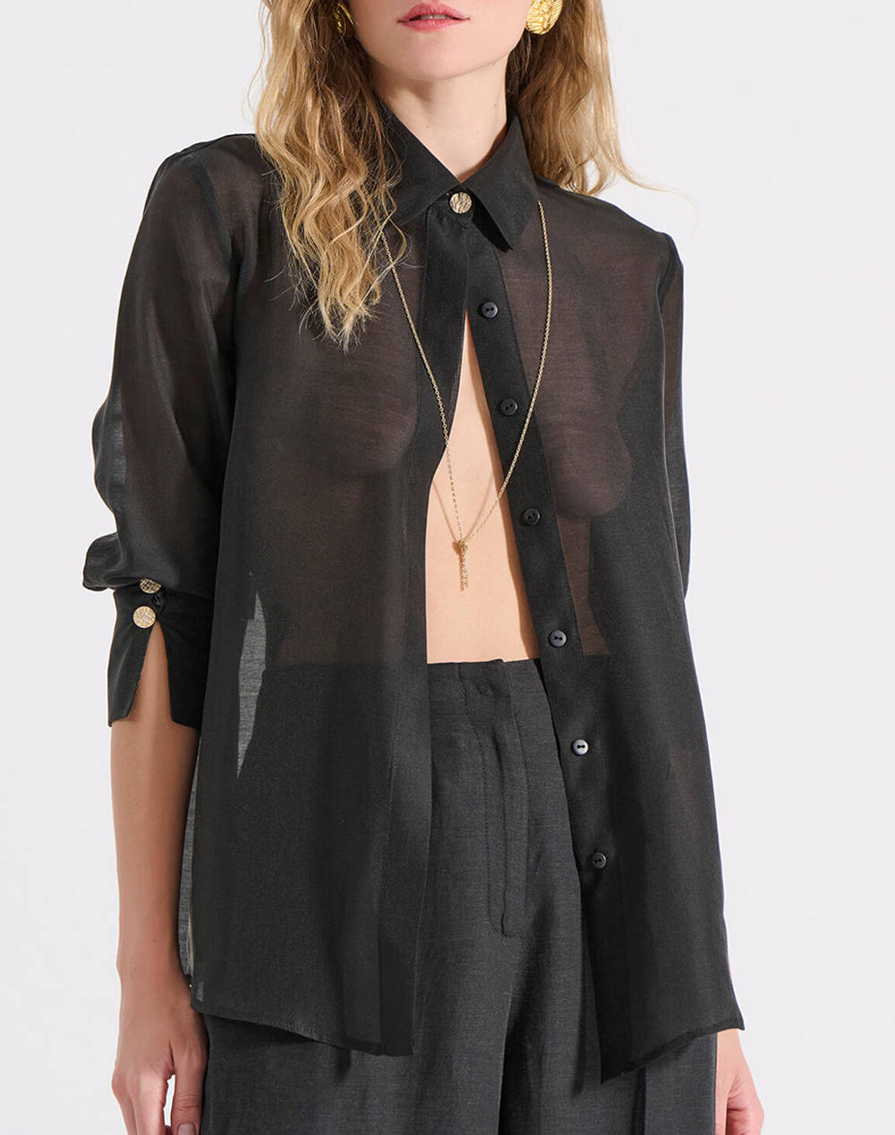 Bill Cost Shirt Women Clothes Shirts Black Synthetic 10 150285 0 Μαύρο Female Shirts Black