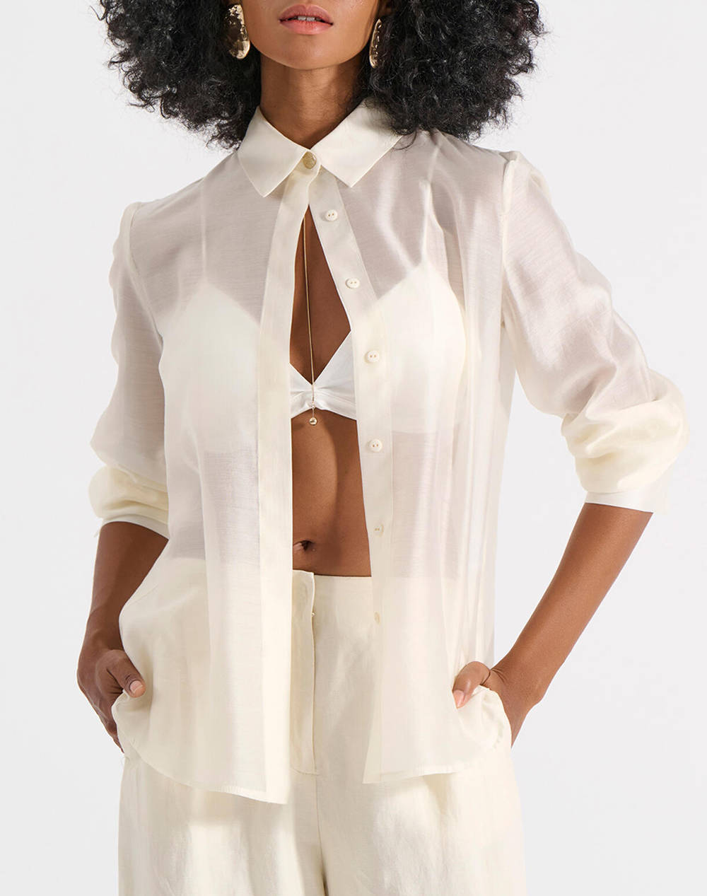 Bill Cost Shirt Women Clothes Shirts Ecru Synthetic 10 150285 0 Εκρου Female Shirts