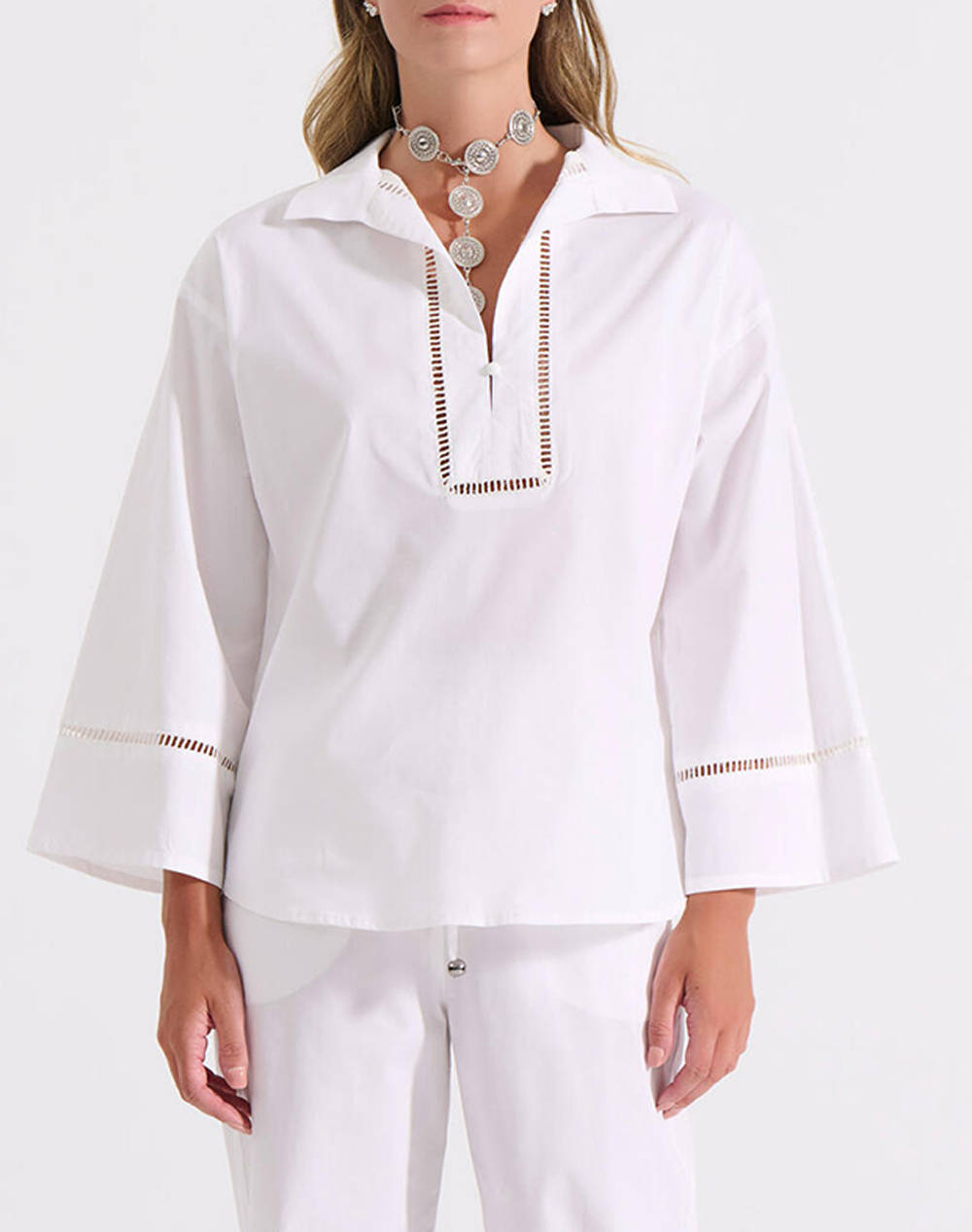 Bill Cost Blouse Women Clothes Tops T Shirts White Cotton,Elastic 10 180325 0 Λευκο Female T-Shirts