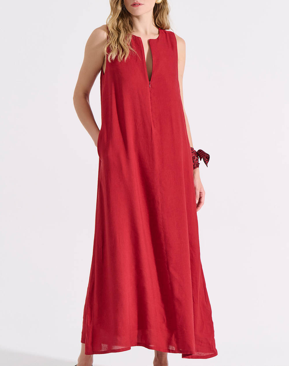 Bill Cost Dress Women Clothes Dresses Bordeux Linen,Synthetic 10 280544 0 Μπορντω Female Dresses
