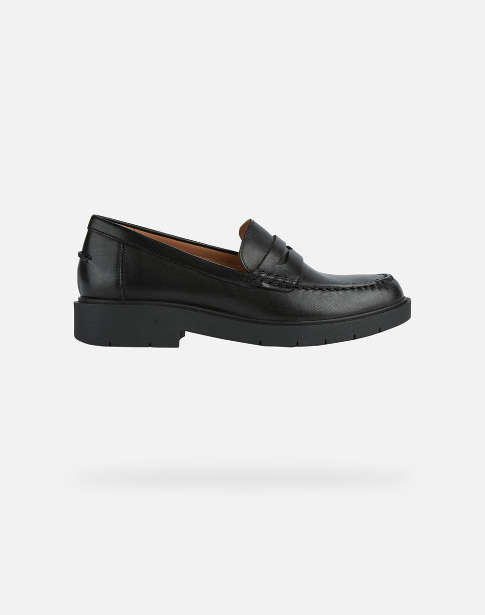 Geox D Spherica Ec1 A Smo.Lea Women Footwear Moccasins/Ballerinas Black Leather D25Qra00043C9997 C9997 Female Moccasins/Ballerinas Black