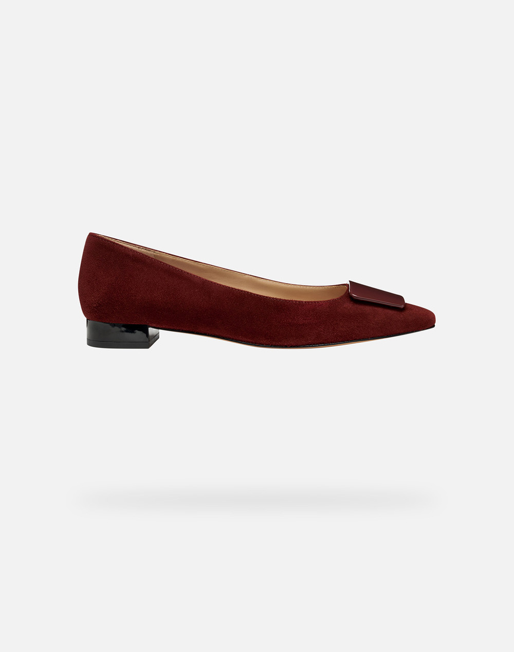 Geox And Giselda15 Women Footwear Moccasins/Ballerinas Firebrick Leather D56Yua021Hhc6014 C6014 Female Moccasins/Ballerinas