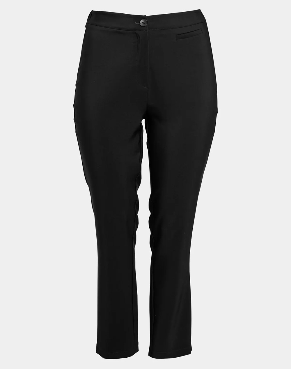 Parabita Slim Fit Crepe Trousers Women Clothes Trousers Chinos Black Elastic,Synthetic 012520287556 002 Female Chinos Black