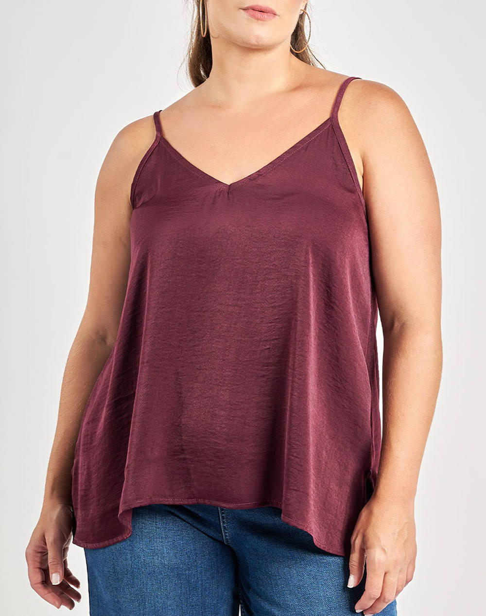 Parabita Embossed Satin Top With Straps Women Clothes Tops Tops/Bodies Bordeux Synthetic 012520109476 034 Female Tops/Bodies