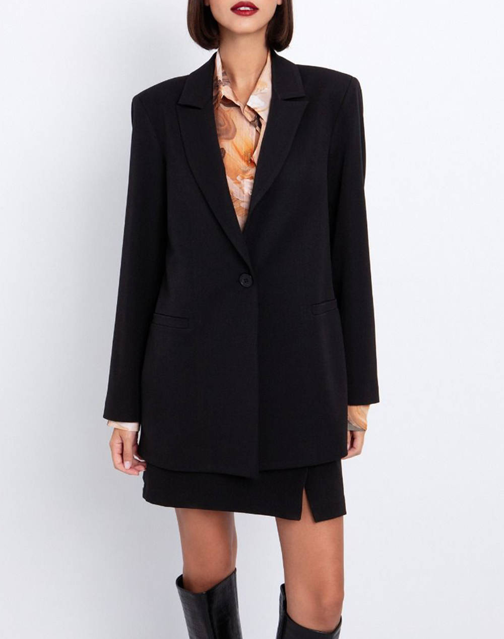 Toi&Moi Jacket Women Clothes Outerwear Blazers Black Viscose,Elastic,Synthetic 40 0835 225 320 Female Blazers Black