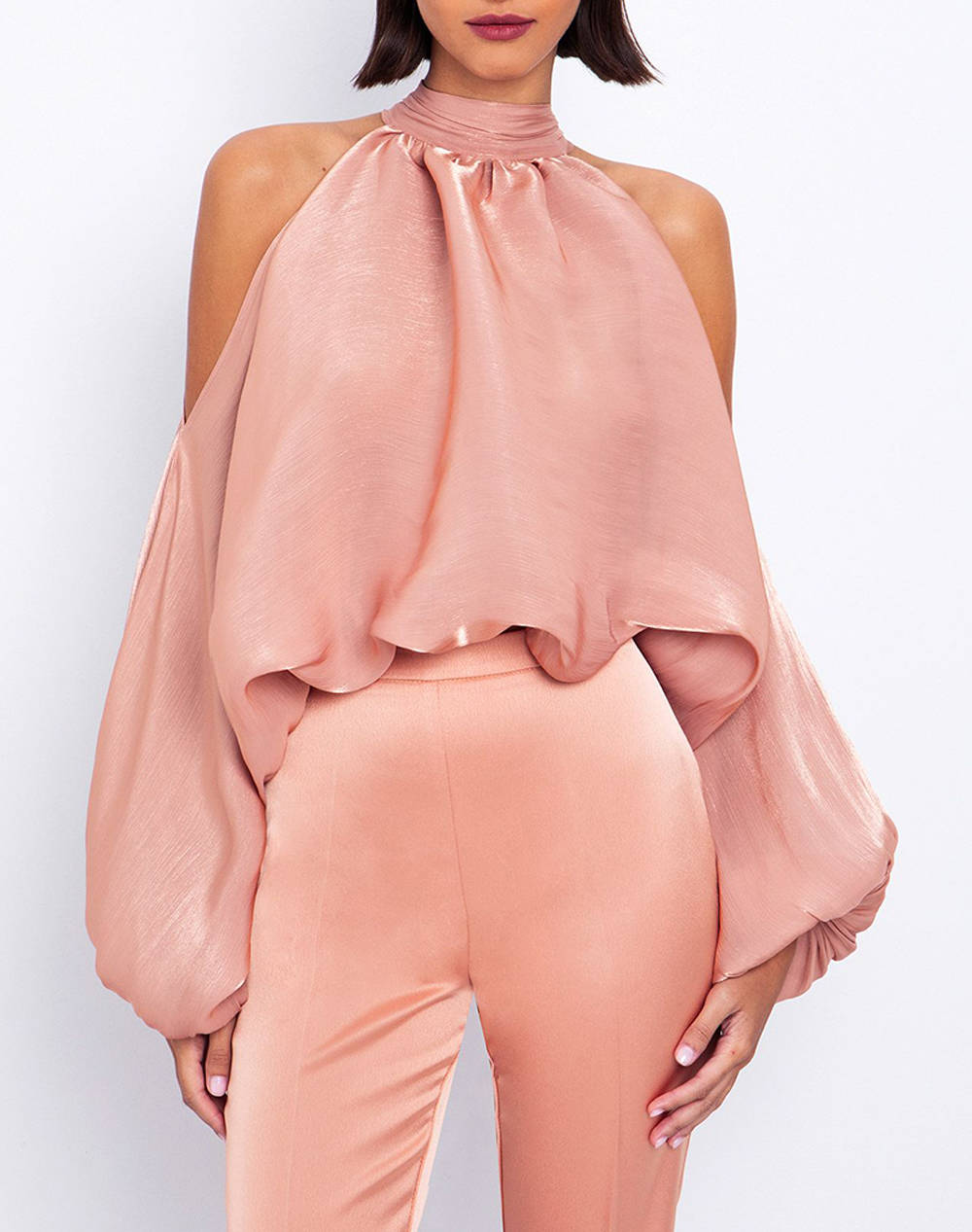 Toi&Moi Blouse Women Clothes Tops Tops/Bodies Lightorange Synthetic 30 5605 225 359 Female Tops/Bodies