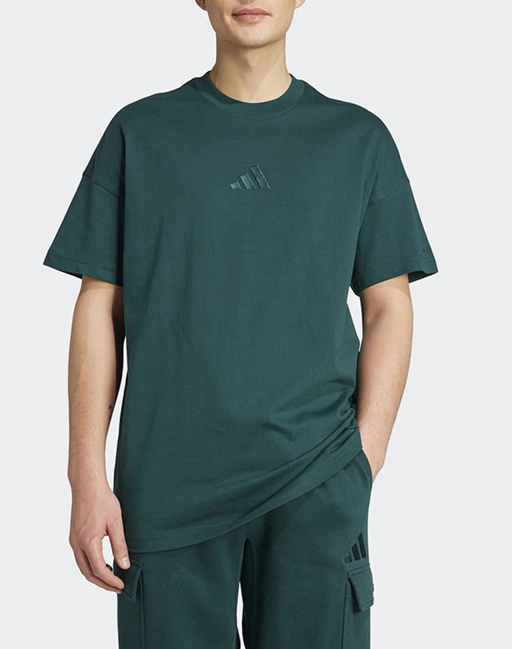 Adidas Ma Szn T Men Clothes T Shirts & Sweatshirts T Shirts Darkgreen Cotton Jx5079 Aurivy Male T-Shirts Green